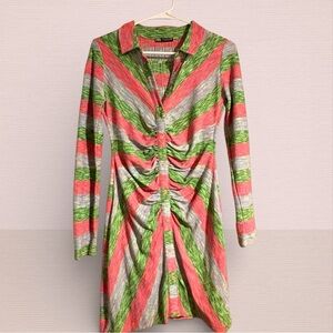 Zara Multicolor Striped Midi Dress